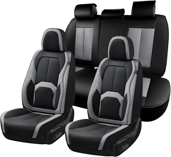 Universal Seat Covers — Full Set — Black / Beige