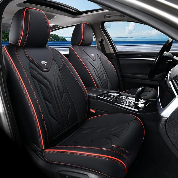 Universal Seat Covers โ Front Seat โ Black / Red