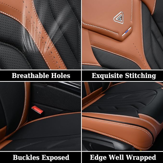 Universal Seat Covers — Front Seat — Black / Brown