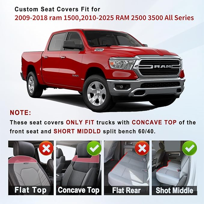 Seat Covers for Multiple Vehicles — Full Set — Black / Blue