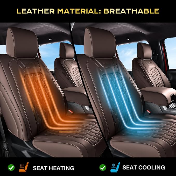 Seat Covers for Multiple Vehicles — Front Seat — Brown