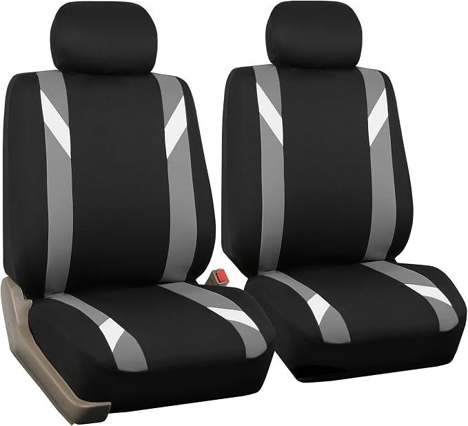 Universal Fabric Seat Covers — Front Seat — Gray
