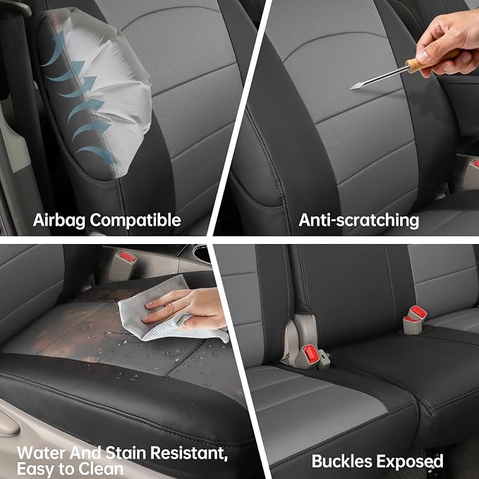 Seat Covers for Toyota Sienna — Full Set — Black / Gray