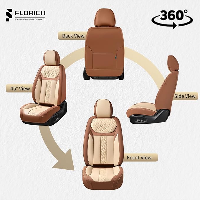 Universal Seat Covers — Front Seat — Beige