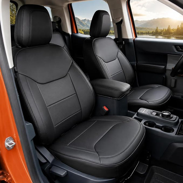 Faux Leather Seat Covers for Ford Maverick โ Full Set โ Black