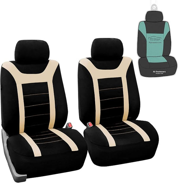 Universal Seat Covers โ Front Seat โ Beige / Black
