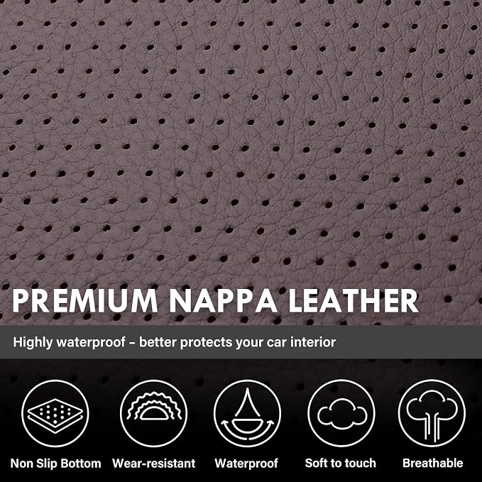 Faux Leather Seat Covers for Chevrolet Silverado / GMC Sierra — Front Seat — Brown