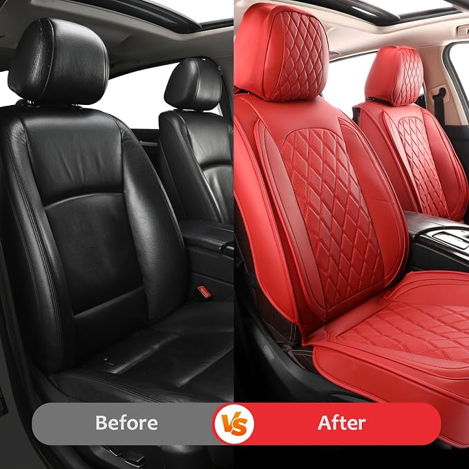 Universal Seat Covers — Front Seat — Red