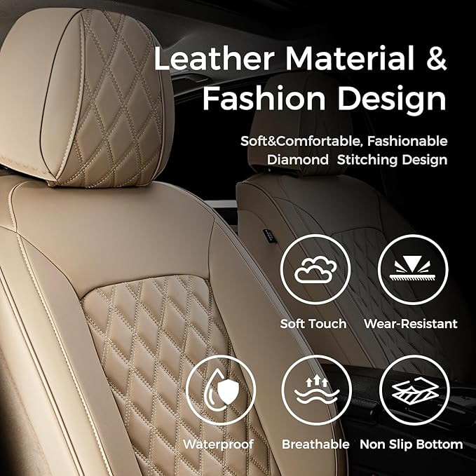 Universal Seat Covers — Front Seat — Beige