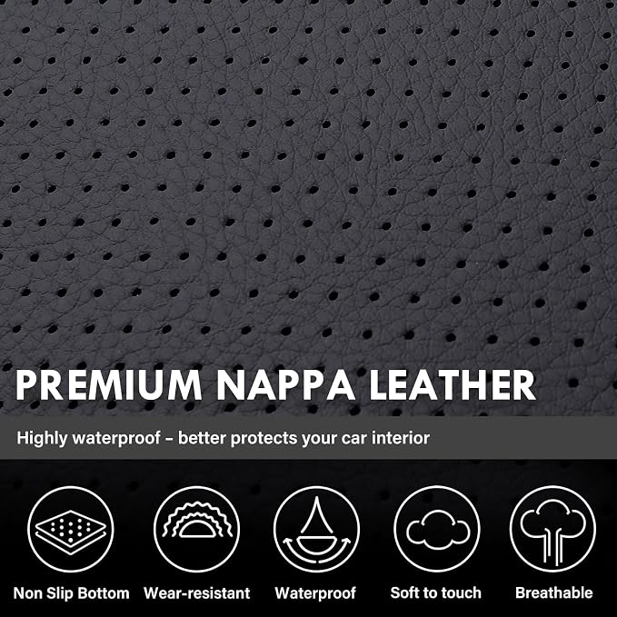Faux Leather Seat Covers for Chevrolet Silverado / GMC Sierra — Full Set — Black