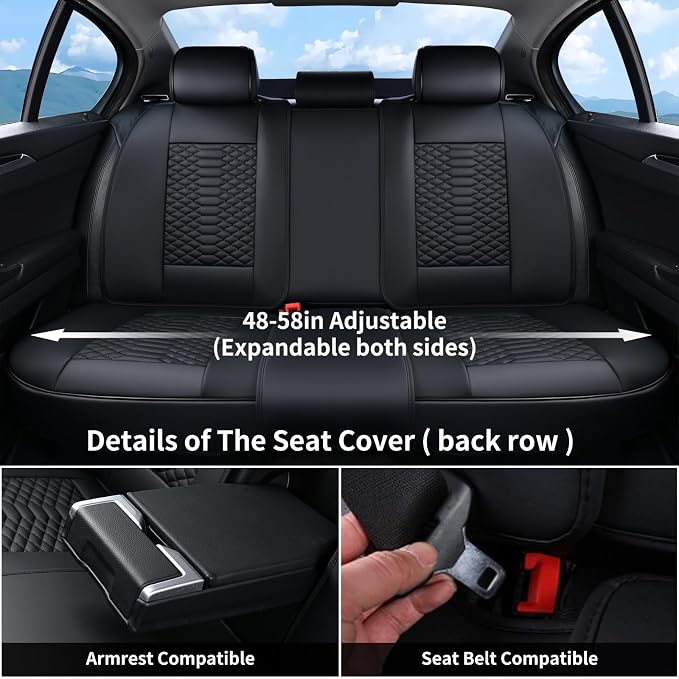 Universal Seat Covers — Full Set — Black