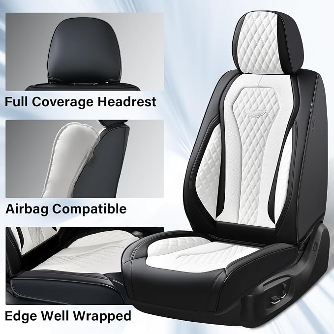 Universal Seat Covers — Front Seat — White