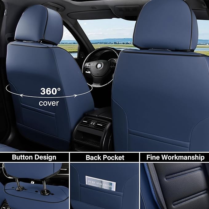 Universal Seat Covers — Front Seat — Blue