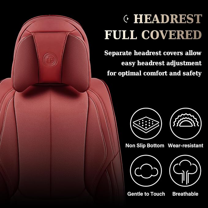 Universal Seat Covers — Front Seat — Red