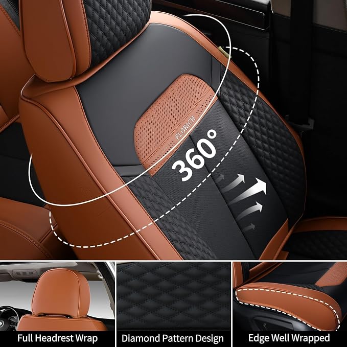 Universal Seat Covers — Front Seat — Brown / Black