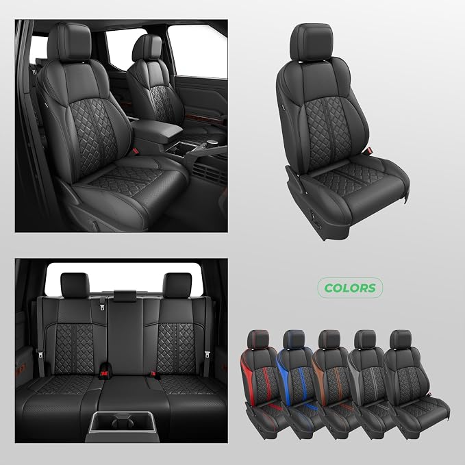 Seat Covers for Toyota Tacoma — Full Set — Black