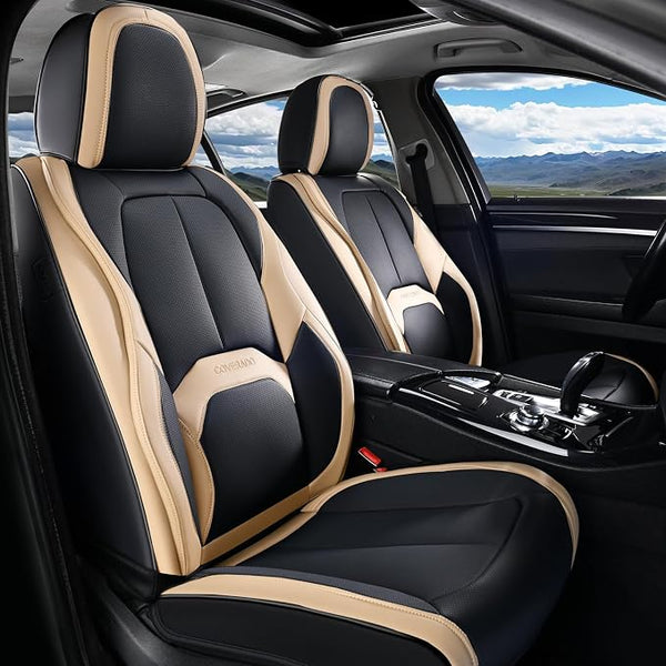 Universal Seat Covers โ Front Seat โ Black / Beige