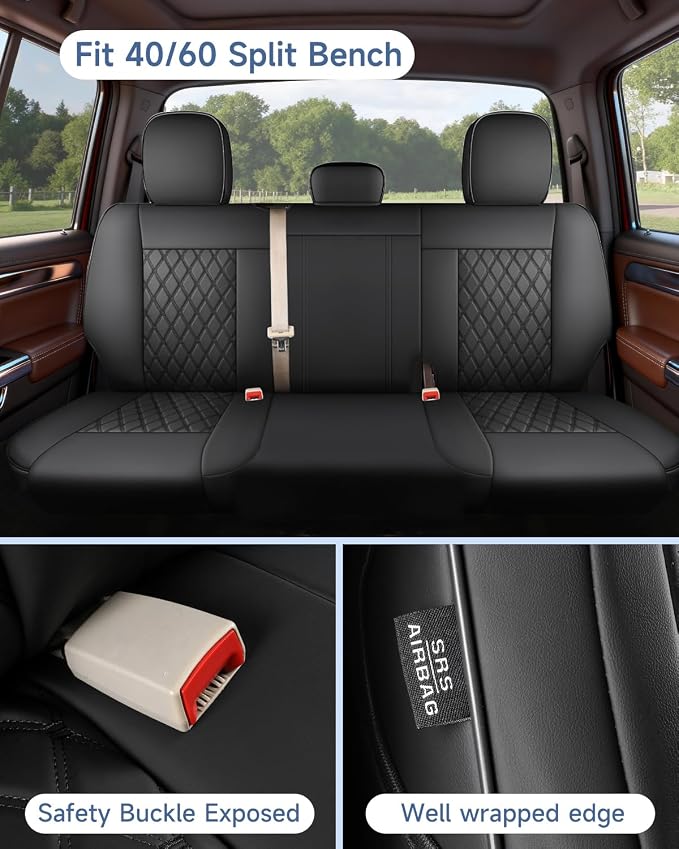 Seat Covers for Multiple Vehicles — Full Set — Black
