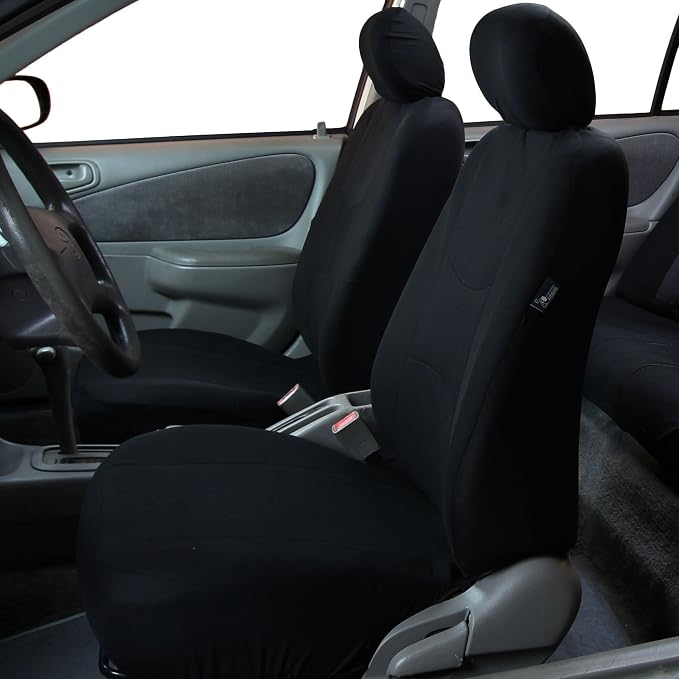 Universal Fabric Seat Covers — Full Set — Black