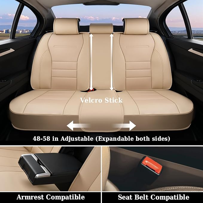 Universal Seat Covers — Full Set — Beige
