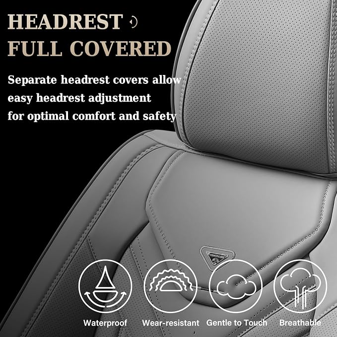 Universal Seat Covers — Front Seat — Gray
