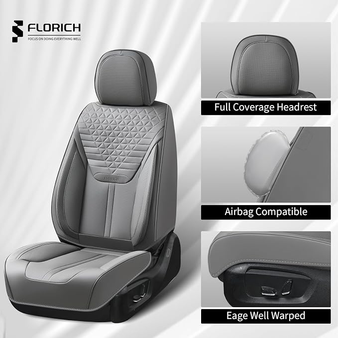 Universal Seat Covers — Front Seat — Gray