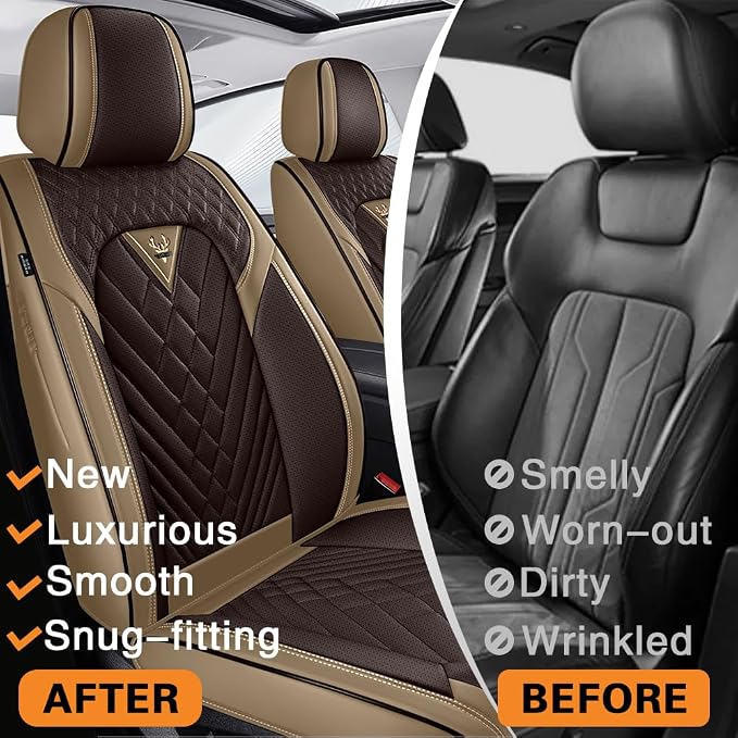 Seat Covers for Toyota Corolla — Full Set — Brown / Beige