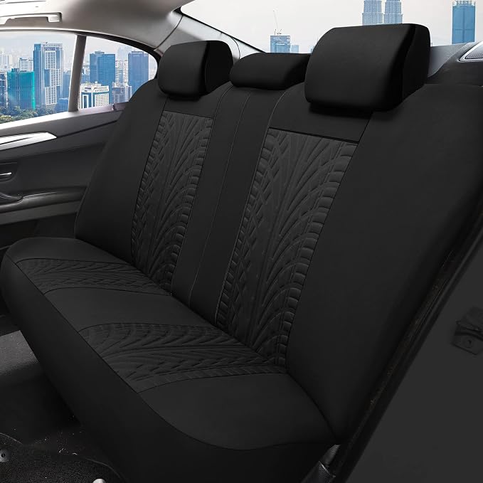 Universal Fabric Seat Covers — Full Set — Black
