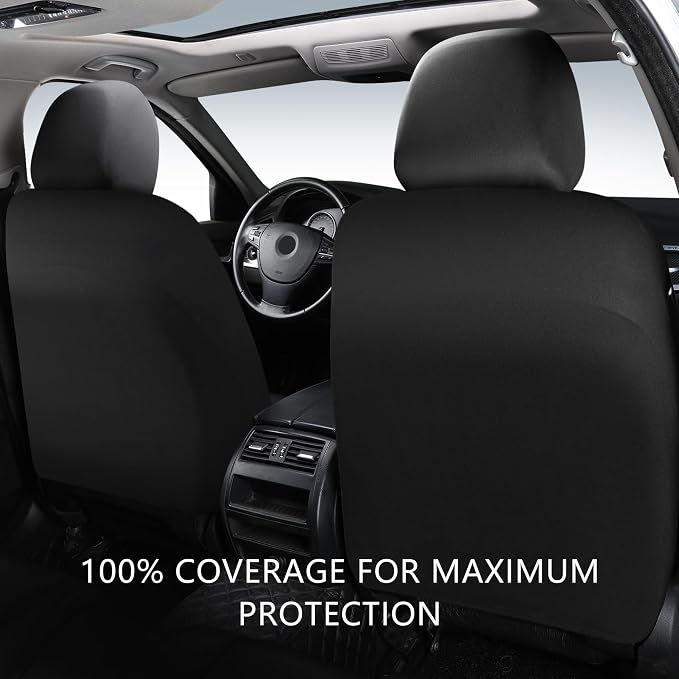 Universal Fabric Seat Covers — Black