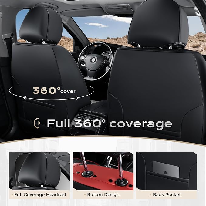Universal Seat Covers — Front Seat — Red / Black