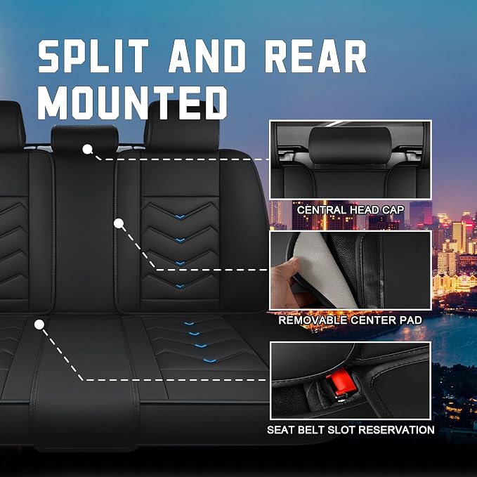Seat Covers for Honda Civic — Full Set — Black / Blue