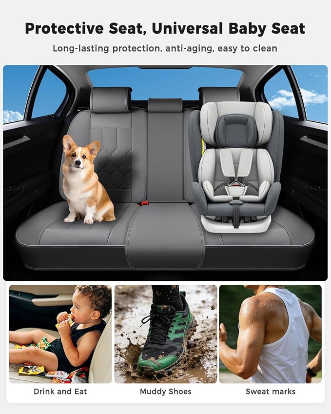 Universal Seat Covers — Full Set — Gray