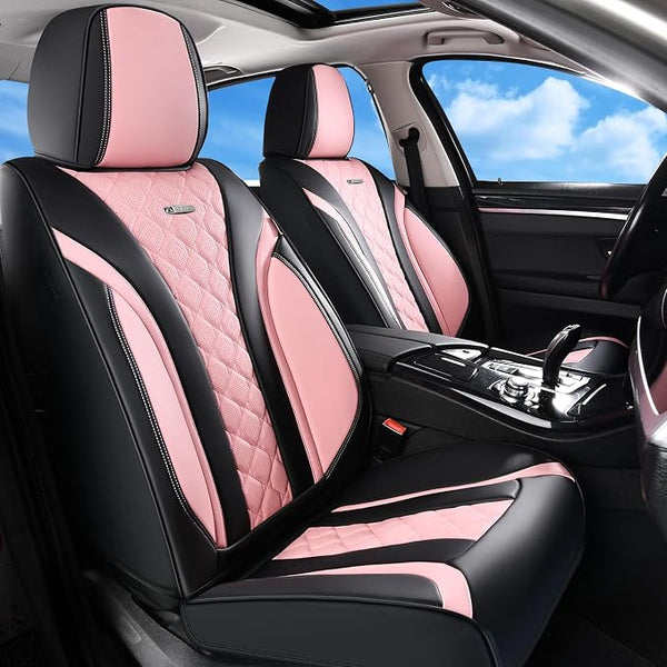 Universal Seat Covers โ Front Seat โ Black / Pink