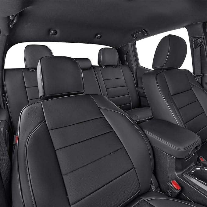 Faux Leather Seat Covers for Toyota Tacoma — Rear Seat — Black