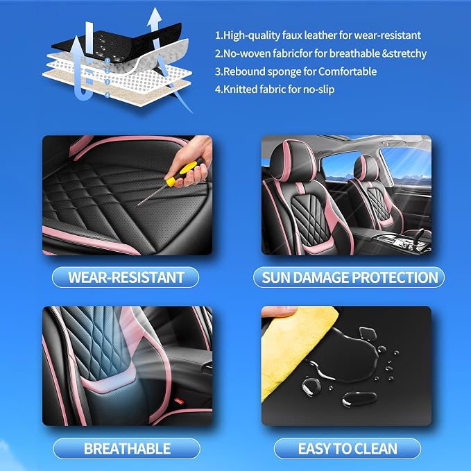 Seat Covers for Nissan Murano — Full Set — Pink