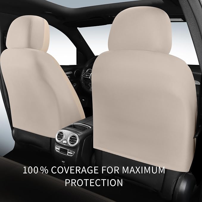 Universal Fabric Seat Covers — Beige