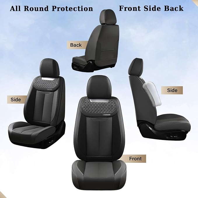 Universal Seat Covers — Front Seat — Black