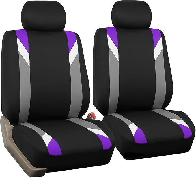 Universal Fabric Seat Covers — Front Seat — Purple