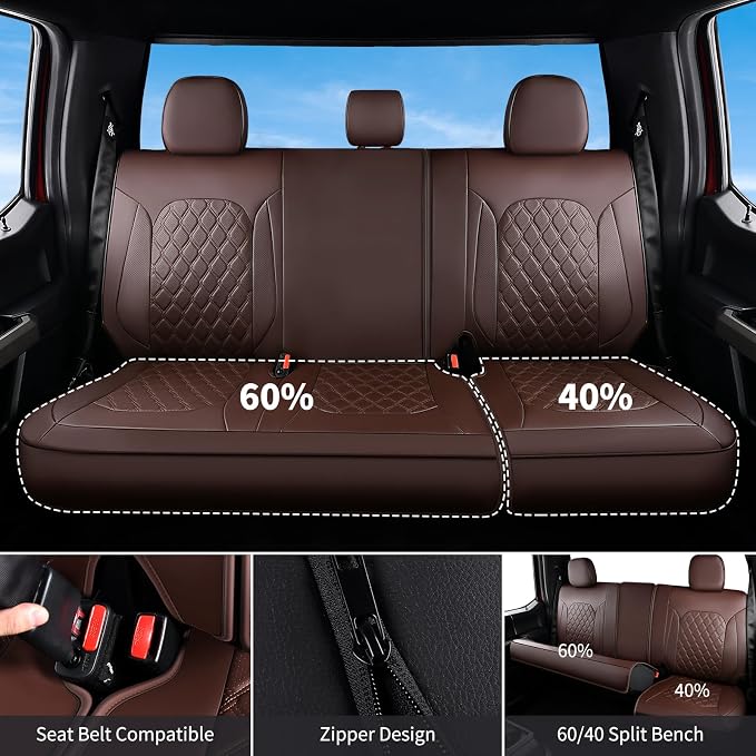 Seat Covers for Jeep Wrangler — Full Set — Coffee