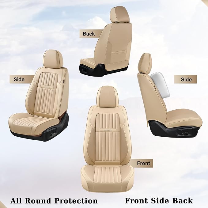 Universal Seat Covers — Front Seat — Beige