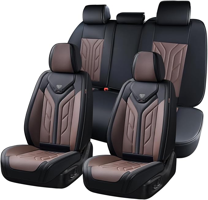Universal Seat Covers — Full Set — Black / Coffee