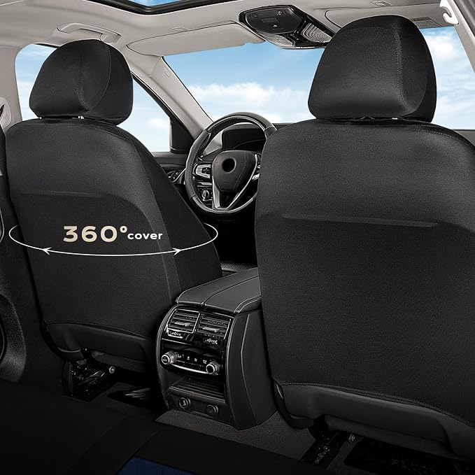 Universal Seat Covers — Full Set — Black / Blue