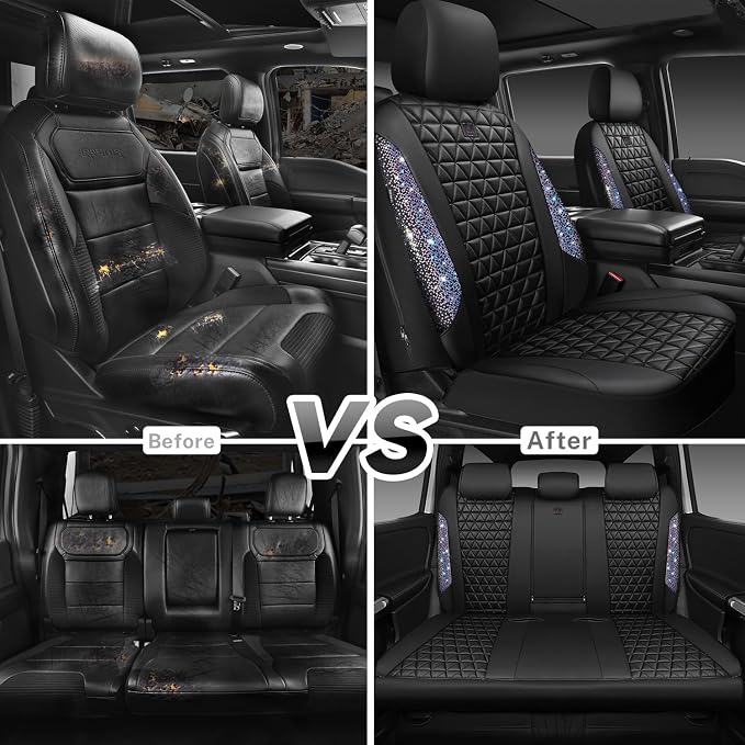 Car Seat Covers — Full Set — Black