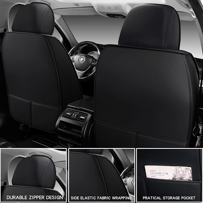 Universal Faux Leather Seat Covers — Full Set