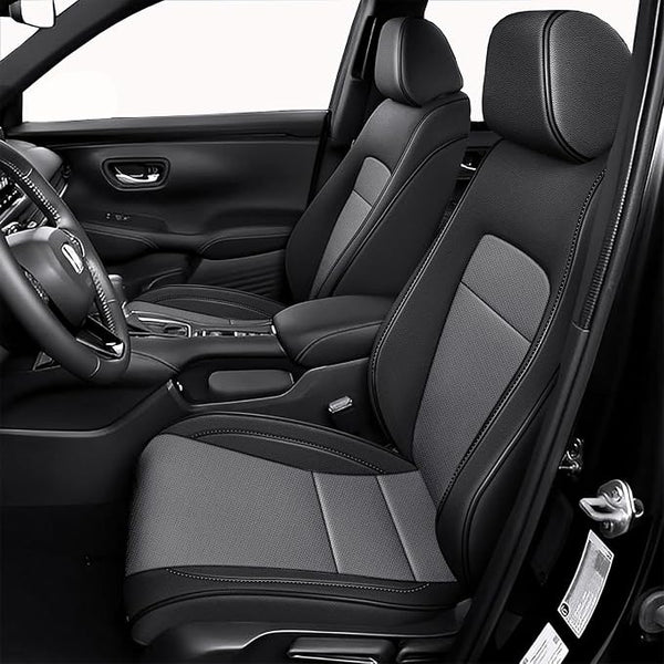 Faux Leather Seat Covers for Honda HR-V โ Full Set โ Black / Gray