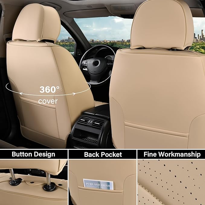 Universal Seat Covers — Full Set — Beige
