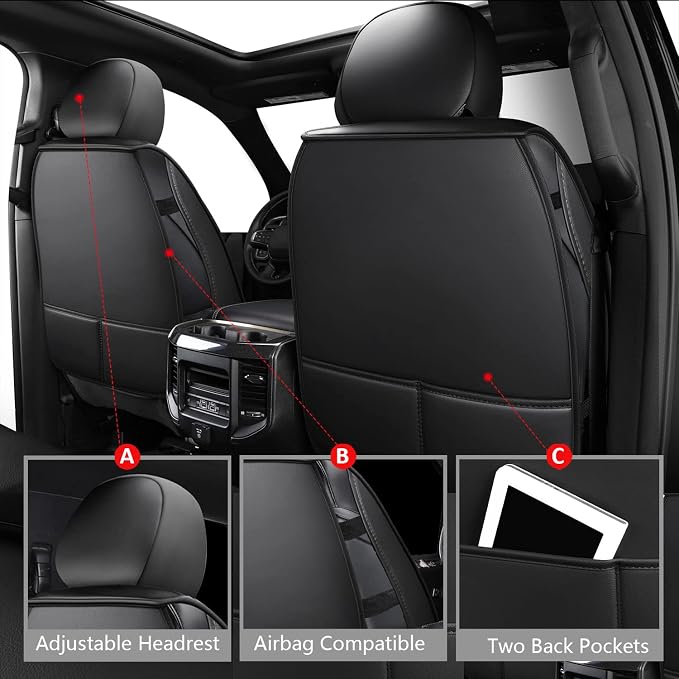 Seat Covers for Multiple Vehicles — Front Seat — Black
