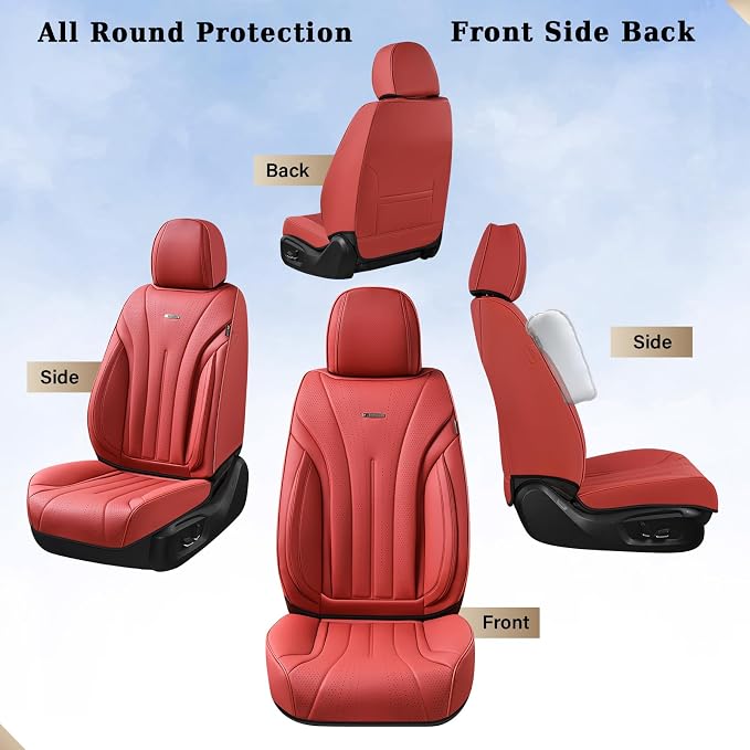 Universal Seat Covers — Full Set — Red