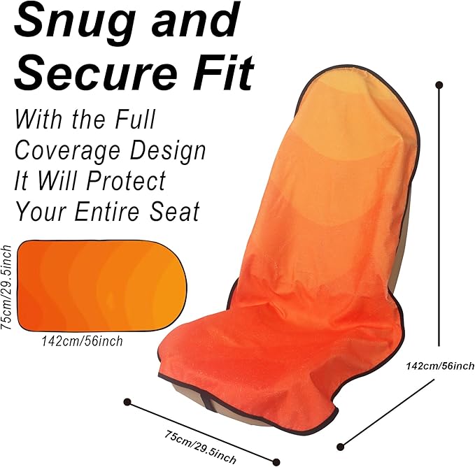 Car Seat Covers — Front Seat — Orange