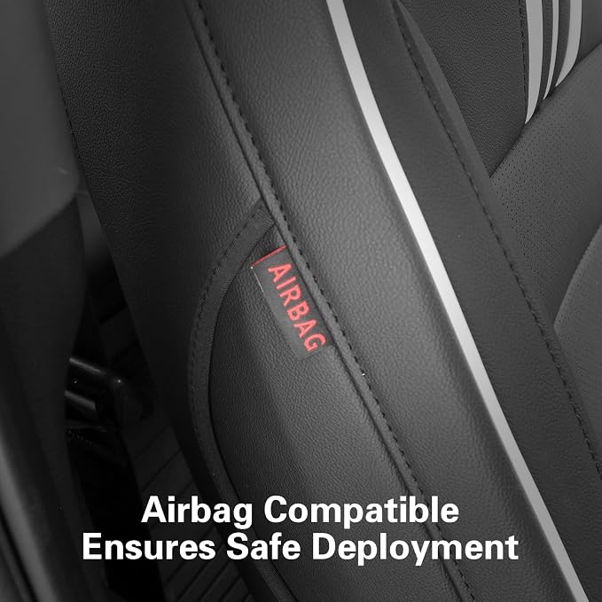 Faux Leather Seat Covers for Chevrolet Silverado — Black / White